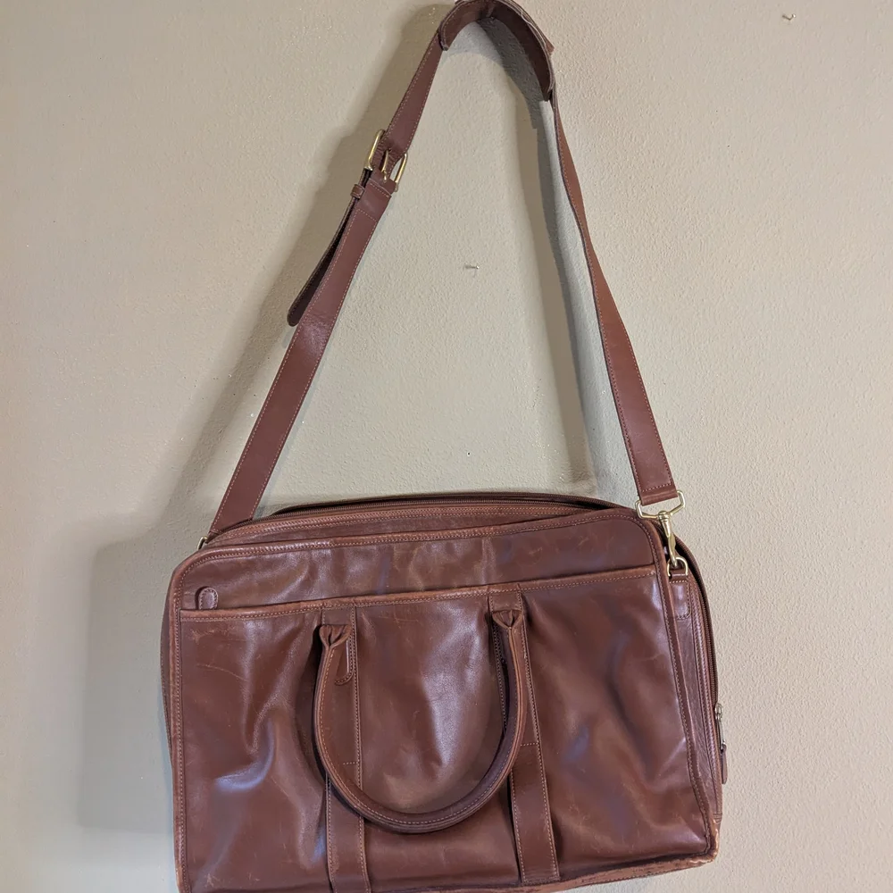 Coach Brown Leather Briefcase